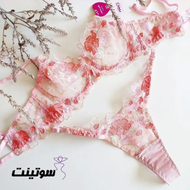 Price of guipure bra and shorts set قیمت ست شورت و سوتین گیپور 9495 - سایت لباس زیر سوتینت