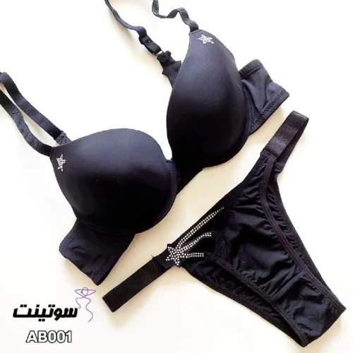 ست لباس زیر زنانه اسفنجی خاص 001 - ست شورت و سوتین فانتزی