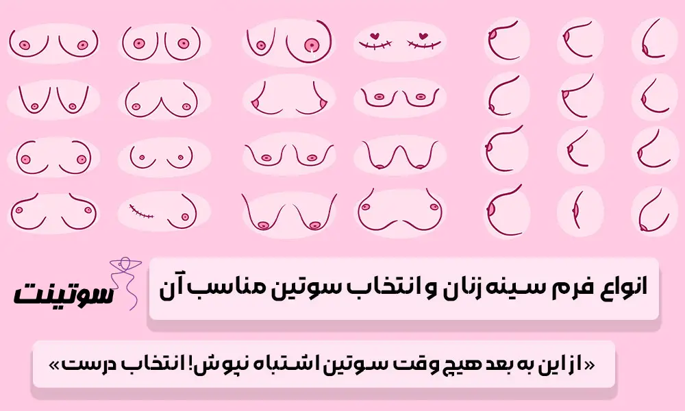 انواع فرم سينه زنان و انتخاب سوتین مناسب آن