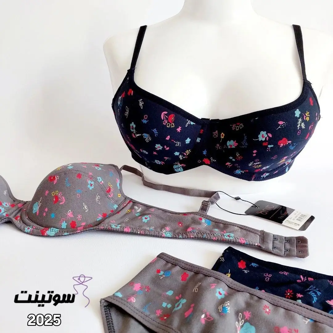 ست لباس زیر زنانه اسفنجی کد 2025-3 - سایت لباس زیر سوتینت