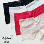 شورت توری زنانه فانتزی لیزری 9657 - سایت لباس زیر سوتینت