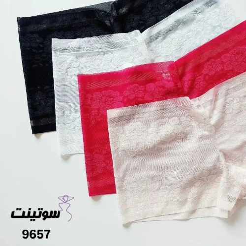 شورت توری زنانه فانتزی لیزری 9657 - سایت لباس زیر سوتینت