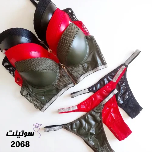ست اسفنجی چرم کد 2068- سوتینت