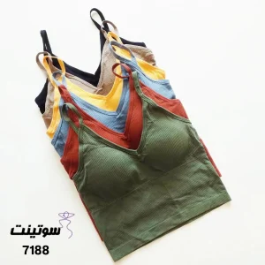 نیم تنه نخی کبریتی کاپ دار7188