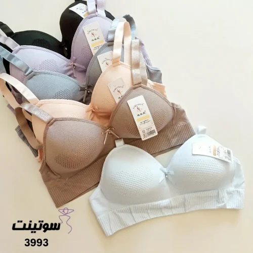 سوتین مدل نیم تنه کاپ دار مشبک قلبی 3993- سوتینت